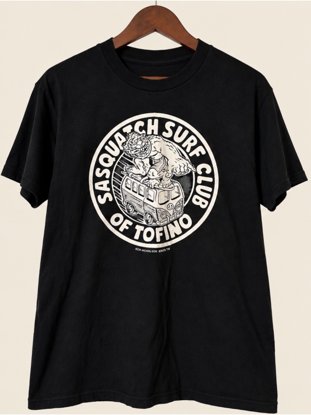 Sasquatch Surf Club of Tofino Graphic Tee - Black